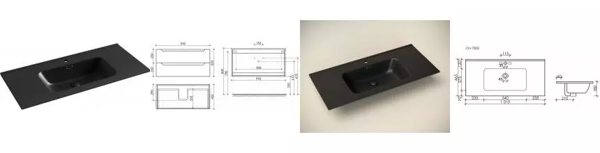 Тумба с раковиной «Sancos» Norma 2.0 990 подвесная белый глянец NR2.0100W, раковина накладная Element чёрная матовая CN7003MB Тумба с раковиной «Sancos» Norma 2.0 990 подвесная белый глянец NR2.0100W, раковина накладная Element чёрная матовая CN7003MB