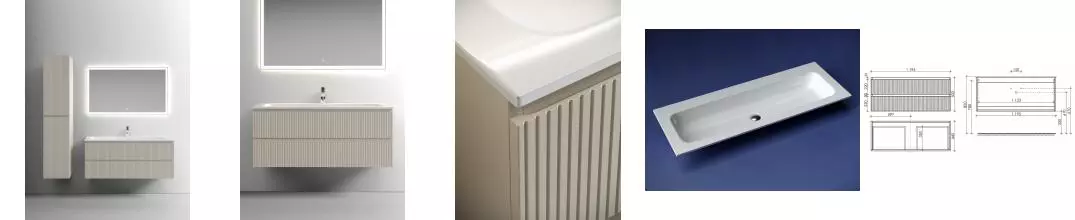 Тумба с раковиной «Sancos» Snob T 1195 подвесная Beige Soft SNT120CE, раковина накладная Grace белая CN7016wx Тумба с раковиной «Sancos» Snob T 1195 подвесная Beige Soft SNT120CE, раковина накладная Grace белая CN7016wx