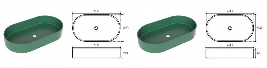 AQD ESPIRAL Раковина накладная овальная 390*600, изумрудный матовый ESP0271 · Aqueduto, ESP0271 AQD ESPIRAL Раковина накладная овальная 390*600, изумрудный матовый ESP0271 · Aqueduto, ESP0271