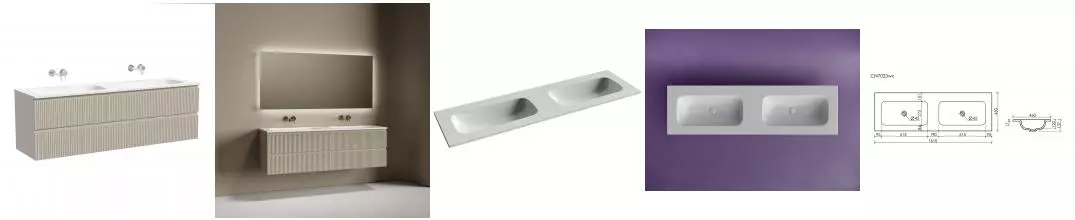 Тумба с раковиной «Sancos» Snob R 80 подвесная Beige Soft SNR80CE, раковина белая CN7023wx