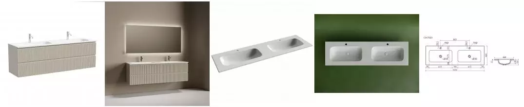 Тумба с раковиной «Sancos» Snob R 80 подвесная Beige Soft SNR80CE, раковина белая CN7023