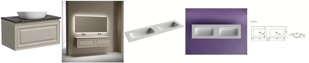 Тумба с раковиной «Sancos» Very 80 подвесная Beige Soft VR80CE, раковина белая CN7023wx