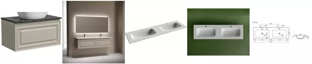 Тумба с раковиной «Sancos» Very 80 подвесная Beige Soft VR80CE, раковина белая CN7023