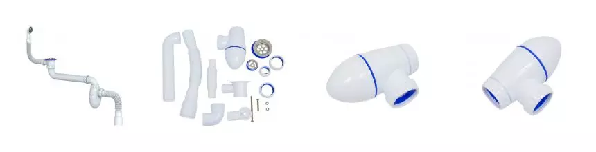 Сифон для тюльпана, умывальника винт 6x85,гибкий отвод в канализацию 40x40/50 AC23