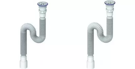 Гофросифон Unicorn 1 1/2", 40х50, 1500 мм D240