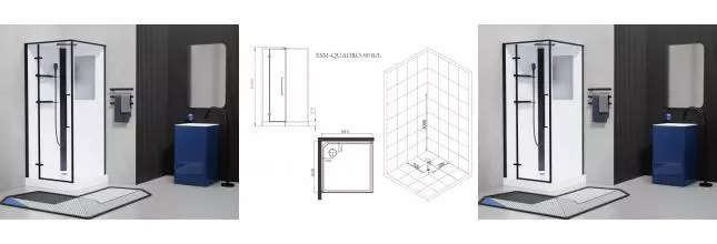 Кабина душевая ESBANO ESM-QUADRO-90 левый ESKM90QDL · Esbano, ESKM90QDL Кабина душевая ESBANO ESM-QUADRO-90 левый ESKM90QDL · Esbano, ESKM90QDL
