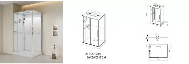Кабина душевая ESBANO ESO-AURA-1209 ESKOAU1209 · Esbano, ESKOAU1209