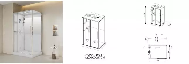 Кабина душевая ESBANO ESO-AURA-1209ST ESKOAU1209-ST · Esbano, ESKOAU1209-ST