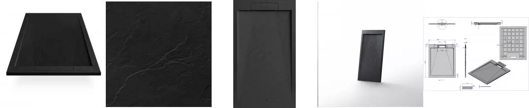 Поддон душевой ESBANO из искусственного камня ESP-LX108B черный ESPLX108B · Esbano, ESPLX108B