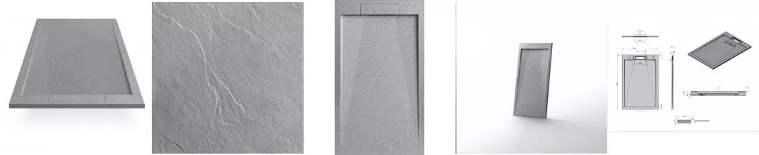 Поддон душевой ESBANO из искусственного камня ESP-LX128G серый ESPLX128G · Esbano, ESPLX128G