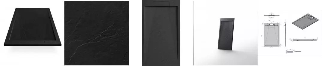 Поддон душевой ESBANO из искусственного камня ESP-LX128B черный ESPLX128B · Esbano, ESPLX128B