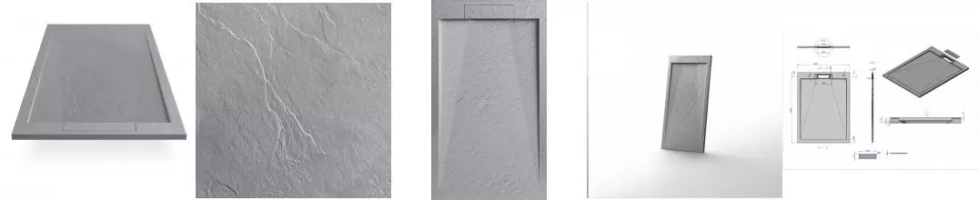 Поддон душевой ESBANO из искусственного камня ESP-LX129G серый ESPLX129G · Esbano, ESPLX129G