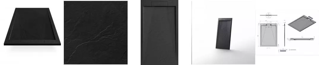 Поддон душевой ESBANO из искусственного камня ESP-LX129B черный ESPLX129B · Esbano, ESPLX129B