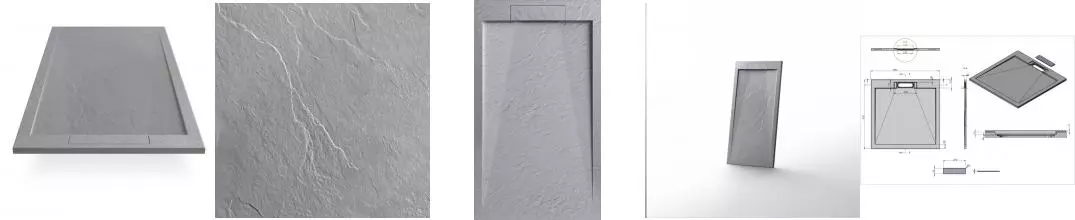 Поддон душевой ESBANO из искусственного камня ESP-LX90G серый ESPLX90G · Esbano, ESPLX90G