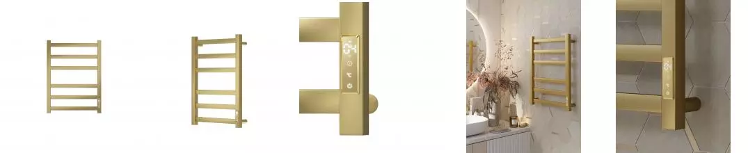 Полотенцесушитель электрический APEXTERMO Терра TR00164GL 600x400, золотой матовый