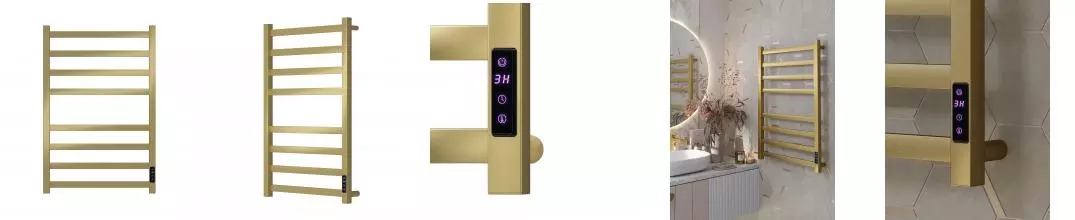 Полотенцесушитель электрический APEXTERMO Терра TR00185GLB 800x500, золотой матовый