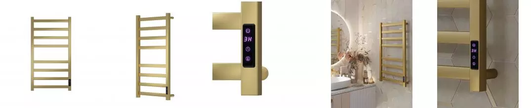 Полотенцесушитель электрический APEXTERMO Терра TR00184GLB 800x400, золотой матовый