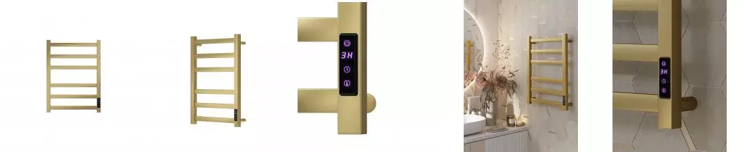 Полотенцесушитель электрический APEXTERMO Терра TR00164GLB 600x400, золотой матовый