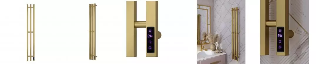 Полотенцесушитель электрический APEXTERMO Сириус SR10112GLB 1100x120 с крючками, золотой матовый Полотенцесушитель электрический APEXTERMO Сириус SR10112GLB 1100x120 с крючками, золотой матовый