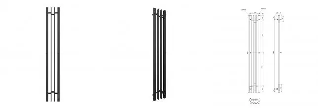 Полотенцесушитель электрический APEXTERMO Дельта DL10122BM 1200x140 с крючками, черный матовый Полотенцесушитель электрический APEXTERMO Дельта DL10122BM 1200x140 с крючками, черный матовый