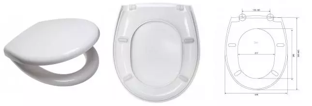 Сиденье для унитаза «Berges Wasserhaus» Zet SO дюропласт с микролифтом белое Сиденье для унитаза «Berges Wasserhaus» Zet SO дюропласт с микролифтом белое