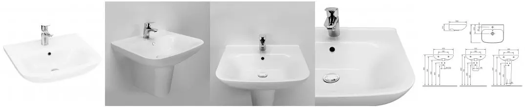 Раковина «Am.Pm» Like 55 фарфоровая белая