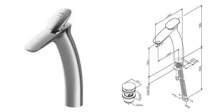 Смеситель для раковины «Am.Pm» Spirit V2.0 F70A92200 с донным клапаном хром Смеситель для раковины «Am.Pm» Spirit V2.0 F70A92200 с донным клапаном хром