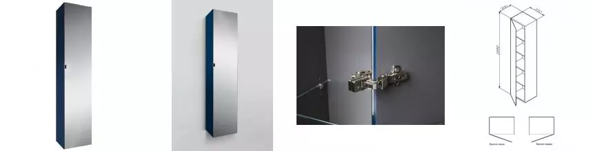 Пенал «Am.Pm» Spirit 35 подвесной глубокий синий правый