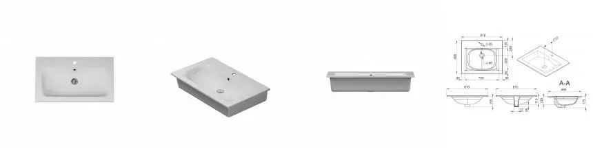 Раковина «Am.Pm» Spirit 2.0 80 фаянсовая