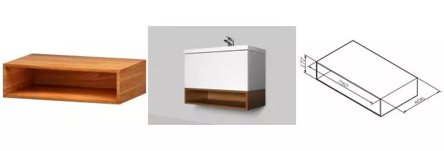 Полка «Am.Pm» Gem 75 подвесная орех