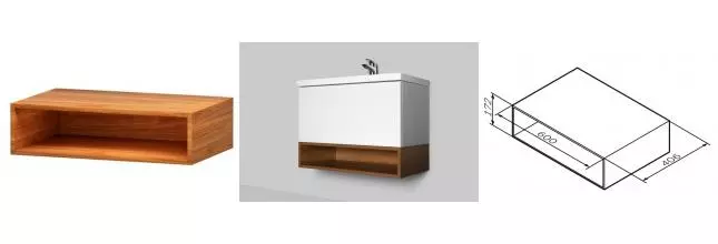 Полка «Am.Pm» Gem 60 подвесная орех