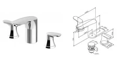 Смеситель для раковины «Am.Pm» Like F8008000 с донным клапаном хром