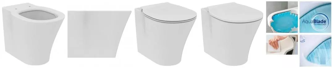 "Коннект Эйр" AQUABLADE унитаз соло пристенный, белый · Connect Air, Ideal Standard, E004201 "Коннект Эйр" AQUABLADE унитаз соло пристенный, белый · Connect Air, Ideal Standard, E004201