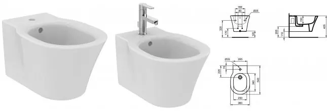 Подвесное биде «Ideal Standard» Connect Air E026601 белое Подвесное биде «Ideal Standard» Connect Air E026601 белое