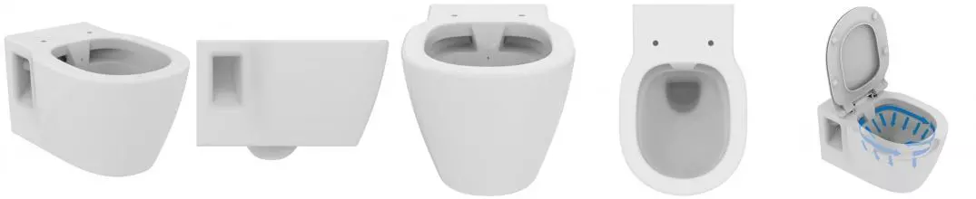 "Коннект" унитаз подвесной безободной, глубокий смыв, с упаковкой, белый · Connect, Ideal Standard, E814901