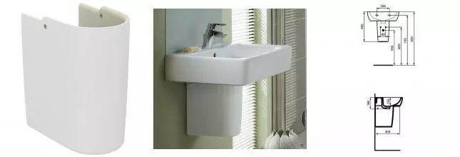 Полупьедестал «Ideal Standard» Connect E797401 фарфоровый белый Полупьедестал «Ideal Standard» Connect E797401 фарфоровый белый