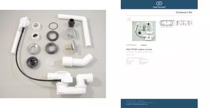 Система слива-перелива Multiplex, хром, для ванны с диаметром отверстия слива 52 мм · Multiplex, Ideal Standard, K7804AA