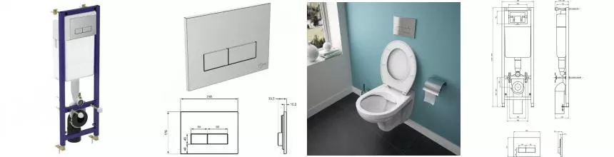 Инсталляция для унитаза с кнопкой «Ideal Standard» W3710AA