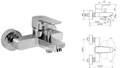 Смеситель для ванны «Ideal Standard» Ceraplan III B0718AA хром