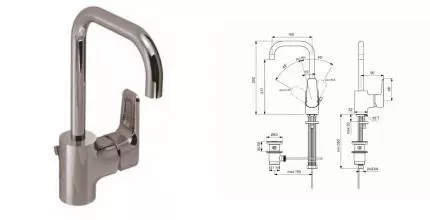 Смеситель для раковины «Ideal Standard» Ceraplan III B0706AA с донным клапаном хром