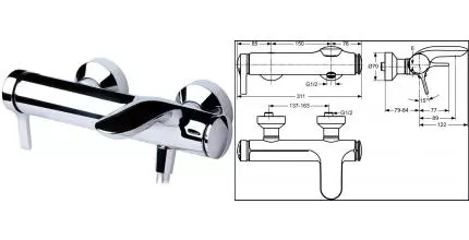 Смеситель для ванны «Ideal Standard» Melange A4271AA хром Смеситель для ванны «Ideal Standard» Melange A4271AA хром