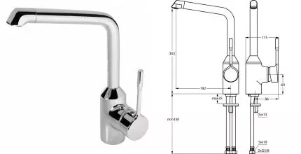 Смеситель для кухонной мойки «Ideal Standard» Retta B8985AA хром