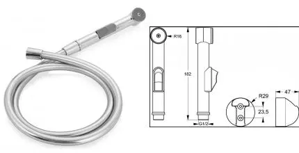 Ручная гигиеническая лейка «Ideal Standard» B960941AA хром