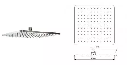 Верхний душ «Ideal Standard» IdealRain Cube B0025AA хром