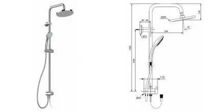 Душевая стойка «Ideal Standard» IdealRain Eco A6281AA хром