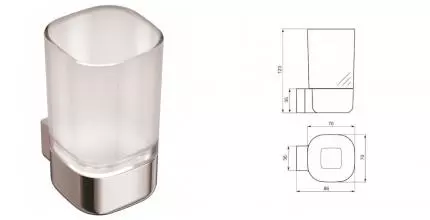 Стакан для зубных щёток «Ideal Standard» Softmood A9139AA на стену хром