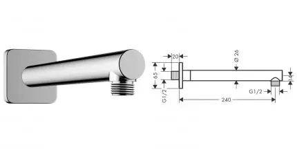 EPH Cube Душ.наб.с руч.д.и подк.д.шланга · Grohe