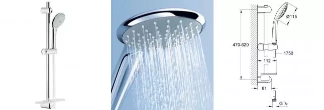 Euphoria Душевой гарнитур Mono, 600 мм · Grohe Euphoria Душевой гарнитур Mono, 600 мм · Grohe