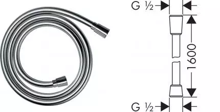 Душевой шланг «Hansgrohe» Isiflex 28276000 160 см хром Душевой шланг «Hansgrohe» Isiflex 28276000 160 см хром