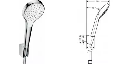 Душевой гарнитур «Hansgrohe» Croma Select S 26420400 хром/белый Душевой гарнитур «Hansgrohe» Croma Select S 26420400 хром/белый